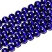 HAAMIIQII 90pcs 4mm Dark Blue Cat Eye Beads Round Loose Gemstone Beads for Jewelry Making Strand 15 Inch