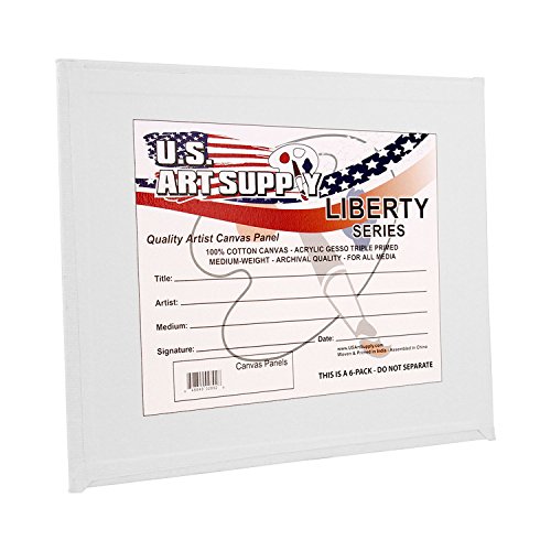 US Art Supply 5 X 5 inch Professional Artist Quality Acid Free Canvas Panel Boards for Painting 12-Pack (1 Full Case of 12 Single Canvas Board Panels)