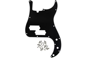 IKN 3Ply Black 13 Hole P Bass Pickguard Scratch Plate Pick Guard for 4 String American/Mexican Standard Precision Bass Part