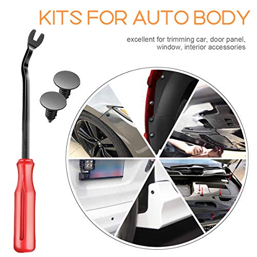 Airkoul 435 Pcs Car Retainer Clips Plastic Rivets Fasteners Push Retainer Kit Most Popular Sizes Auto Push Pin Rivets Set -Door Trim Panel Fender Clips for GM Ford Toyota Honda Chrysler