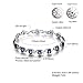 Fate Love Exquisite Sapphire/Black Onyx Square Cubic Zirconia Tennis Bracelet White Gold Plated