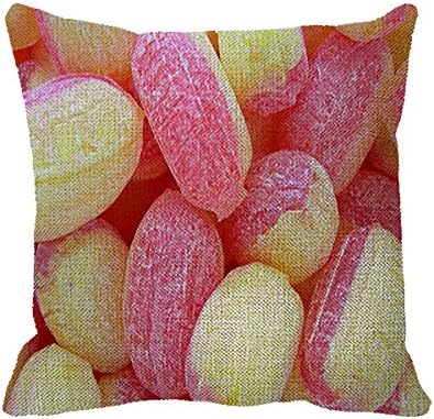 Goodaily Linen Pillowcase Candy Food Sweet Eating Sugar Cushion Cover For Sofa