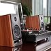 1byone Belt Drive 3 Speed Stereo Turntable with Built in Speakers, Natural Wood