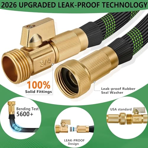 200 ft Garden Hose, Flexible Ultra Lightweight Durable Garden Hose, Kink-Free Water Hose with 10 Function Sprayer - Non-Shrinking Garden Hoses, Easy to Store,All-Weather, Car Washing Pipe Garden Hoses