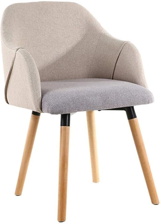 Natiya Esszimmerstuhl Massivholz Leinen Armlehnenstuhl Modern Fur Cafe Buro Esszimmer Wohnzimmer Beige Amazon De Kuche Haushalt