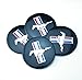 4pcs D028 56.5mm Emblem Badge Sticker Wheel Hub Caps Centre Cover Black Ford Mustang Cobra Jet Shelby