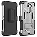LG G Stylo 2 LS775 Case,LG G Stylus 2 K520 Case, CASEPLAY [Kickstand] [Swivel Belt Clip] Rugged Holster ShockProof Armor Protective Hybrid Case Cover (Silver)