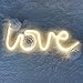 DELICORE Decorative LED Love Shaped Neon Night Light with Warm White Lamp-Neon Night Light Operated by Battery/USB for Children's Room Party Christmas Wedding Decoration