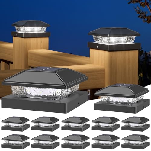 NIORSUN Solar Post Cap Lights 12 Pack
