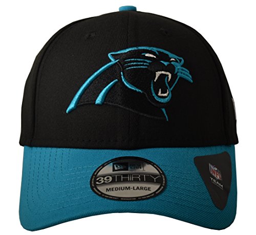 NFL Carolina Panthers Team Classic 39THIRTY Stretch Fit Cap, Medium/Large, Black