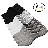 M&Z Men's No Show Socks Antiskid Soft Cotton All Season Ankle Socks (5/6/8 Pack)