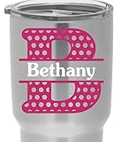 Polka Dotted Split Letter Yeti Cup Vinyl Name Decal for RTIC or Yeti Tumblers Laptops MacBooks Car Windows Planners etc