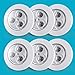 6-Pack Closet Push Light Battery Operated | Touch Lights| Led Lights for Closet| Tap Light| Push on Light, for Shoe Cabinet, Hallway, Cabinet, Wardrobe, Kitchen Locker(Not Batteries)