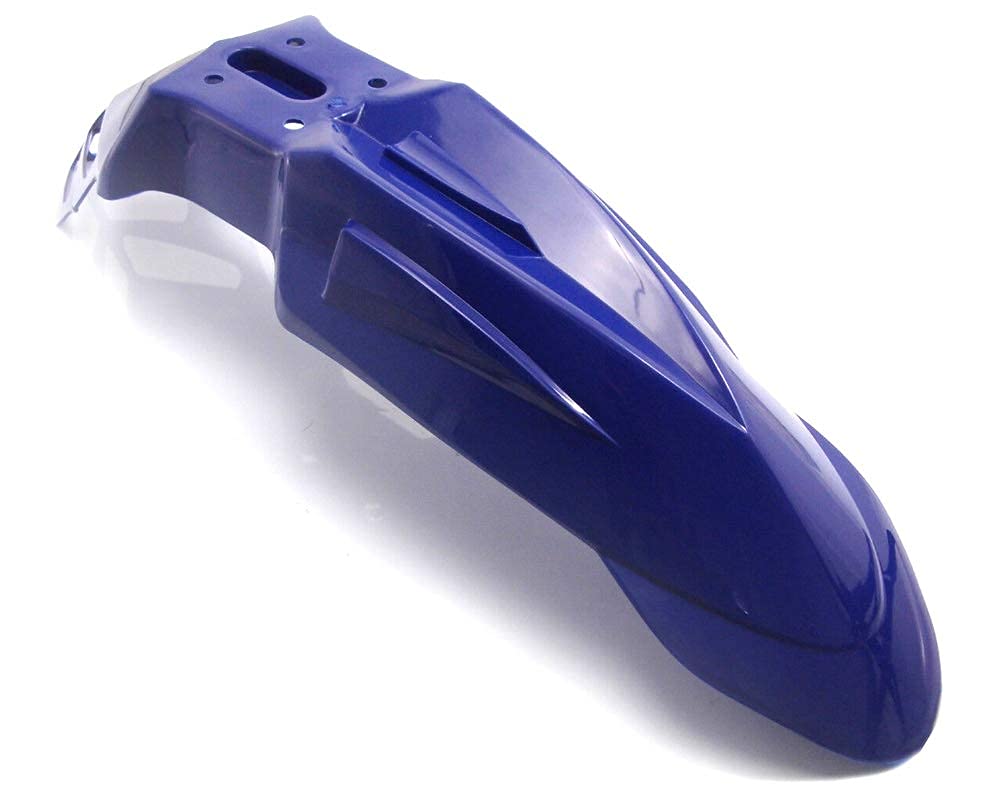 Motorbike Front Mudguard Fender for Supermoto, Motocross, Trail Bike and Off-Road Adventure Bikes | Ideal Motorcycle Splashguard to fit various Honda Kawasaki Suzuki Kawasaki KTM Models | Blue