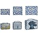 8 Set Packing Cubes for Suitcases Travel Packing Luggage Organizers Bags & Pouches for Clothes Accessories (Blue Flowers)