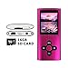 VOLGER 16GB MP3 MP4 Player Energy Saving Music Player Voice Recorder FM Radio Video Player Photo Viewer E-book Viewer for Running Camping (Rose)