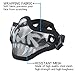 Coxeer Mesh Half Face Skull Mask Striker Steel Airsoft Mask Tactical Lower Face mask (Black) (Mesk Mask)