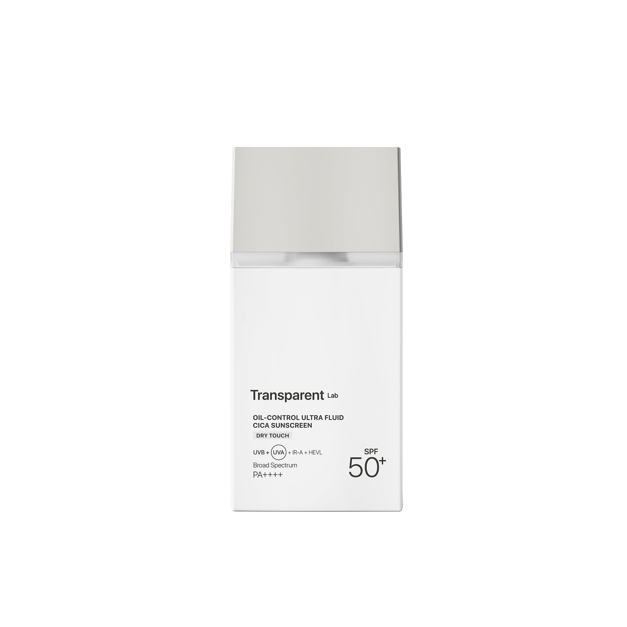 Transparent Lab Oil Control Ultra Fluid Cica Sunscreen - Hybrid Sun Protection with Physical and Chemical UV Filters for Oily Skin