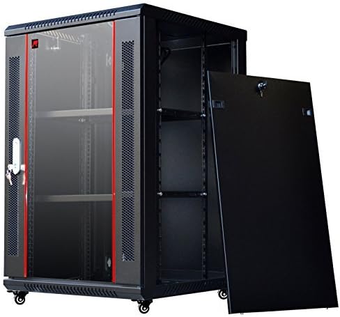 Amazon Com Sysracks 18u Wall Mount Network It Server Cabinet Enclosure Data Cabinet Rack Hq Fully Equipped Shelf Cooling Fan 8 Way Pdu Wheels 2 Shelves Computers Accessories