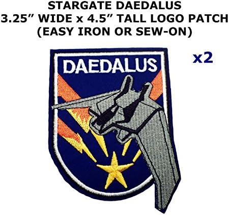2 PCS Stargate Daedalus Theme DIY Iron / Sew-on Decorative Applique Patches