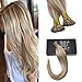 Sunny 20inch Remy Brazilian Hair Extensions Fusion I Tip Human Hair 1g/Strand Dark Ash Blonde Highlight Bleach Blonde Keratin Stick Tip Human Hair Extensions 50G