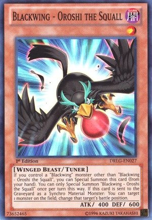 Yu-Gi-Oh! - Blackwing - Oroshi the Squall (DRLG-EN027) - Dragons of Legend - 1st Edition - Super Rare
