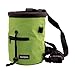 two Ogres Essential-Z Chalk Bag with Belt and Zippered Pocket (Lime) for Climbing, Gymnastics & Weight Lifting