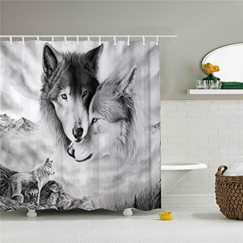 Baby Unique Creative Inspirationals Shower Curtain Mildew Resistant Waterproof / Water-Repellent and Antibacterial 72 by 72 Inch