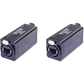 2 NEUTRIK NE8FF CAT5/6 Feed-Thru Ethercon Coupler + Compatible w/All RJ45's | Inline feed-through coupler connects CAT5/CAT6 cables and works with standard RJ45 connectors.