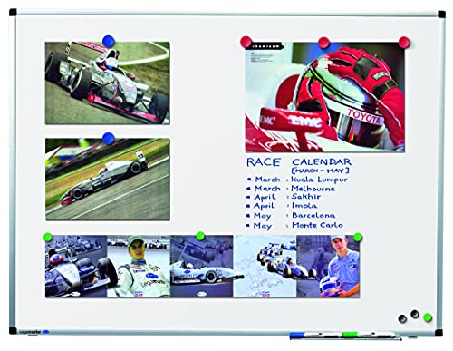 Legamaster 7-102048 Whiteboard Premium, lackierter Stahl mit Spezialbeschichtung, 100 x 75 cm