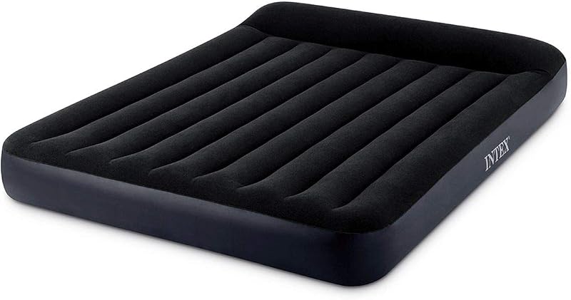 64143, Colchón Hinchable para Cama de Matrimonio, Unisex, Negro, 152x203x25 cm