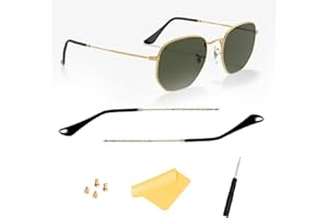 HICYCLE2 Replacement Temple Arm,Temple Tips for Ray ban RB3447 RB3547N RB3548N RB3647N Sunglasses,with 4 Screws,1 Screwdriver (Black2)