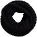 NEOSAN Womens Thick Ribbed Knit Winter Infinity Circle Loop Scarf Black