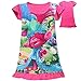 KIDHF Trolls Comfy Loose Fit Pajamas Girls Printed Princess Dress (Red,130/8-9Y)
