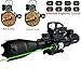 Hunting AR15 Tactical Rifle Scope Combo C4-16x50EG with Green Laser and 4 Holographic Red&Green Dot Sight (12 Month Warranty) for 22&11mm Weaver/Picatinny Rail Mount