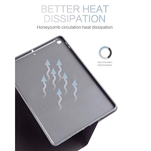 Ipad 7Th Generation Case Lalumix Ipad 10.2 Case 2019 Smart Shell Stand Cover Soft TPU Hard Back Protector with Auto Wake/Sleep for Tablet Case （Paisley Leaves）