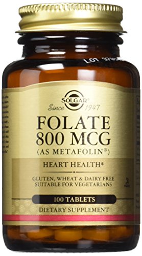 Solgar Folate 800 mcg (as Metafolin) Tablets 100 Count