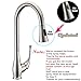 Avola Solid Brass Single Lever High Arc Pull Down Kitchen Faucet, Brushed Stainless Steel Single Handle Pull Out Sprayer Kitchen Mixer Faucet