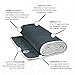 Youphoria Yoga Microfiber Towel Non-Slip Yoga Mat Towel - Hot Yoga Towel for Sweat & Grip... (Gray Towel/White Stitching)