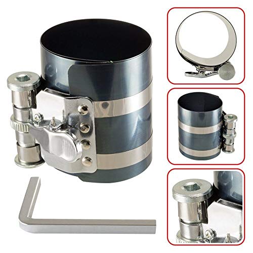 OSOF Car Engine Piston Ring Installer Removal Kit, 3 Inch & 4 Inch Car Engine Piston Ring Compressor Tool + Adjustable Piston Ring Pliers