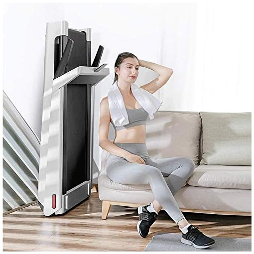 Lcxligang Smart Treadmill Home Shock Absorption Folding Fitness Multifunctional Mute Walking Machine, Silver - Image 5