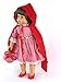 American Fashion World 18' Red Riding Hood Dress - Female Doll Clothing - Solid Red - Fairy Tale Theme - Includes Dress