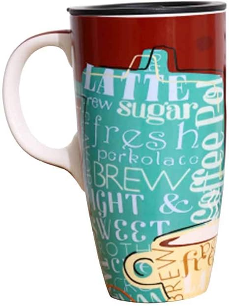 Amazon Co Jp ユリカー マグカップ オフィス コーヒー カップ 花柄 プレゼント 大容量 朝食 カップ セラミックカップ シンプル かプール 500ml D ホーム キッチン