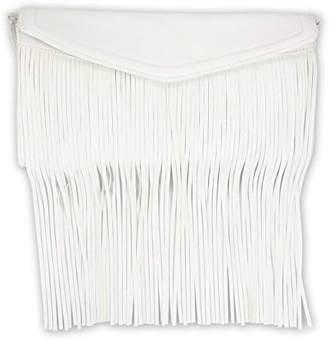 Carlos by Carlos Santana Womens Daryll Faux Leather Clutch Handbag White Medium