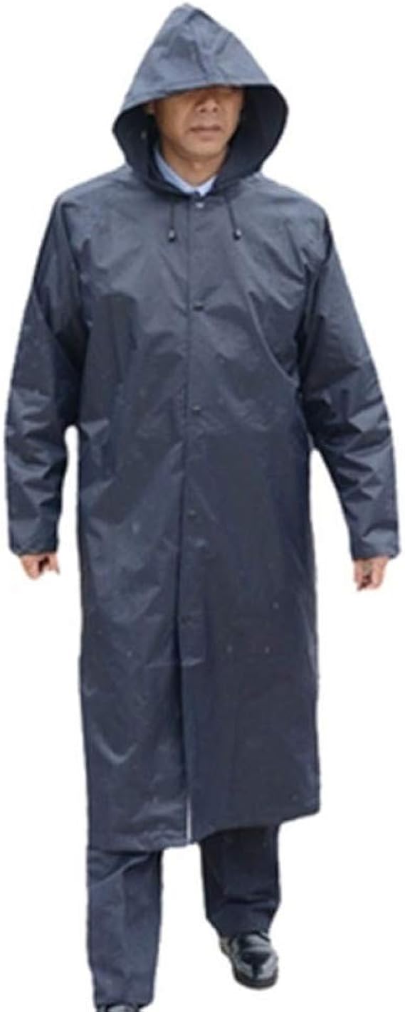 Amazon レインコート ロングレインコートメンズブラック防水ポンチョアウトドアナイロンレインジャケットメンズメンズジャケットパーカーカサコ レインコートフード付きオーバーオール レインコート ポンチョ 通販