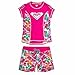Roxy Big Girls Rash Guard Set (8, Pink Floral)