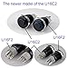 Ulincos® Latching Pushbutton Switch U16F2 1NO1NC SPDT ON/Off Black Metal Shell with Blue LED Ring Suitable for 16mm 5/8