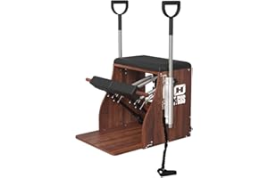 FAGUS H Pilates Chair, Pro Split-Pedal Stability Pilates Combo Chair with Handles, Yoga Fitness Trainer, Pilates Reformer Machine, Pilates Equipment Perfect for Home Use & Gym Workout, Multi-Color