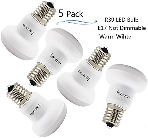 Baomao R39 bulb 3W Small LED Bulbs Intermediate E17 (Base) Replaces 25w , 270lm, Warm White , 2700k.CRI 80; 5pcs/pack