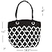 Fit & Fresh Signature Collection Ladies' Brisbane Insulated Tote - Black & White Ikat